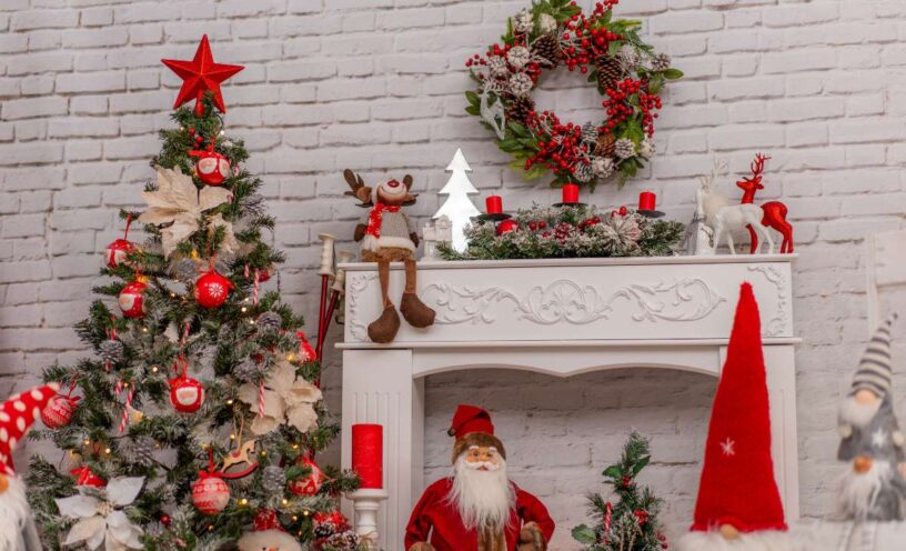 nueva tendencia de decoración de Navidad 2024, sin árbol