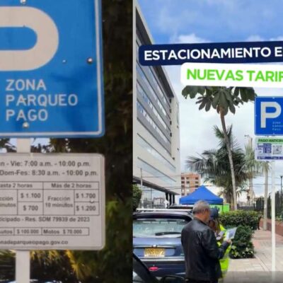 Nuevo precio en las tarifas de las zonas de parqueo en Bogotá