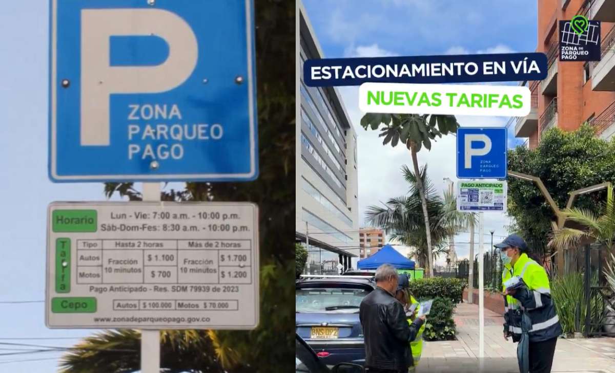 Nuevo precio en las tarifas de las zonas de parqueo en Bogotá
