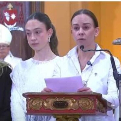 palabras de María Claudia Tarazona durante la misa de funeral de Miguel Uribe Turbay