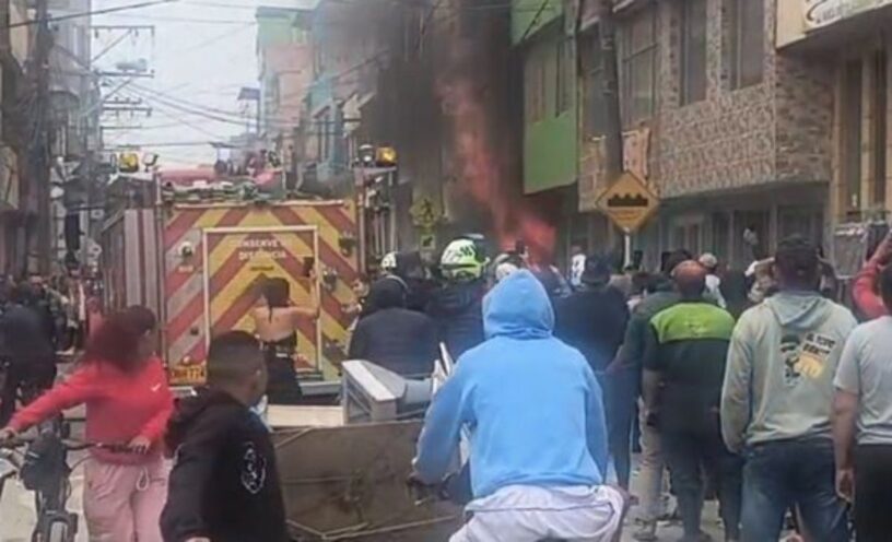 incendio en el sur de Bogotá