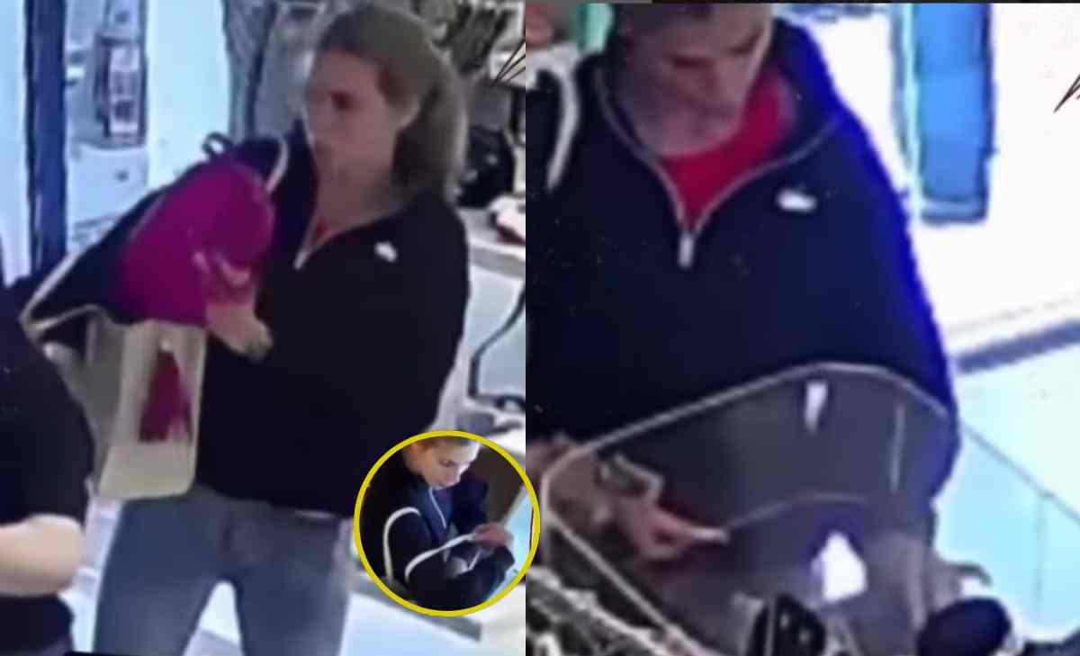 video que mostraría a la pareja de un futbolista tomando productos de una tienda