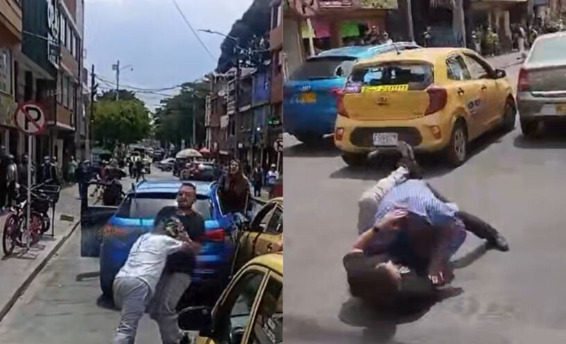 pelea entre taxista y conductor Audi en Santa Teresa Norte