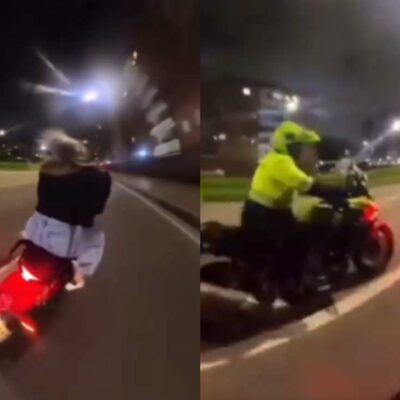 persecución motociclista en Bogotá