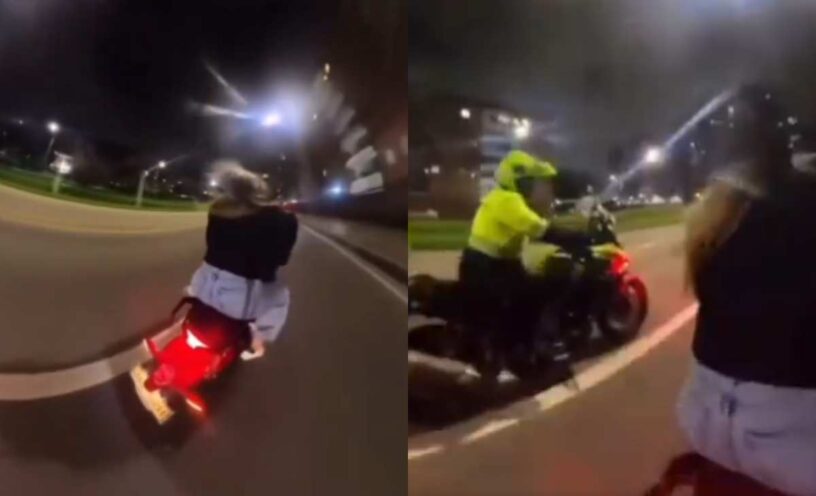 persecución motociclista en Bogotá