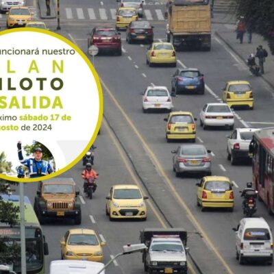 pico y placa para los sábados con festivo en Bogotá