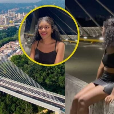 Mujer grabó video subido de tono en puente de Bucaramanga