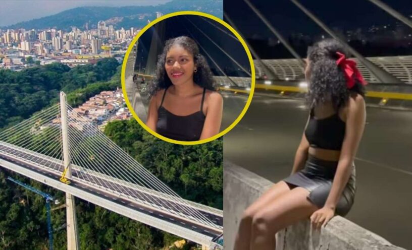 Mujer grabó video subido de tono en puente de Bucaramanga