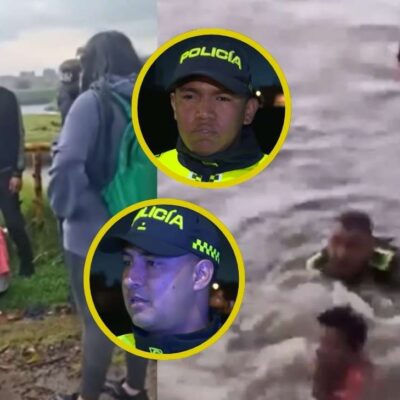 ¿Qué dijeron los policías que rescataron a la bebé que la mamá intentó ahogar en el río Bogotá?