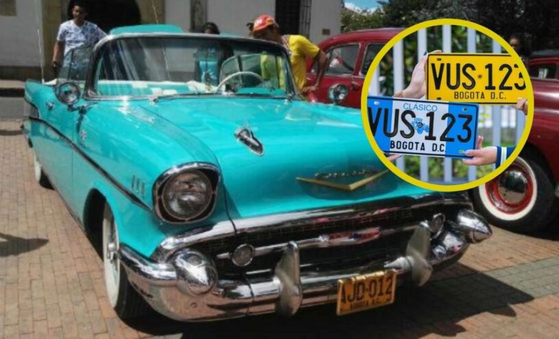 placas azules en Colombia