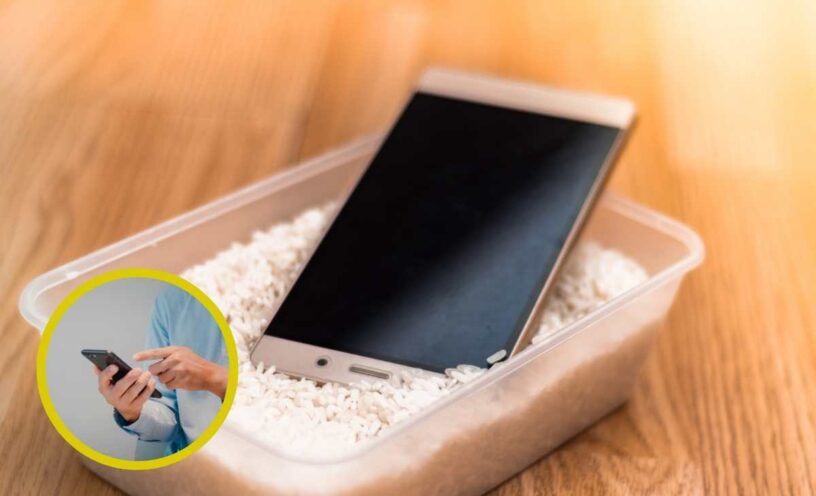 Por qué no se debe meter el celular mojado en arroz
