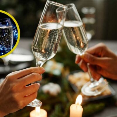 brindis con champaña en año nuevo
