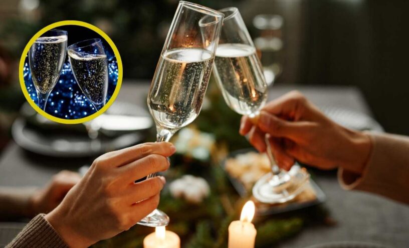 brindis con champaña en año nuevo