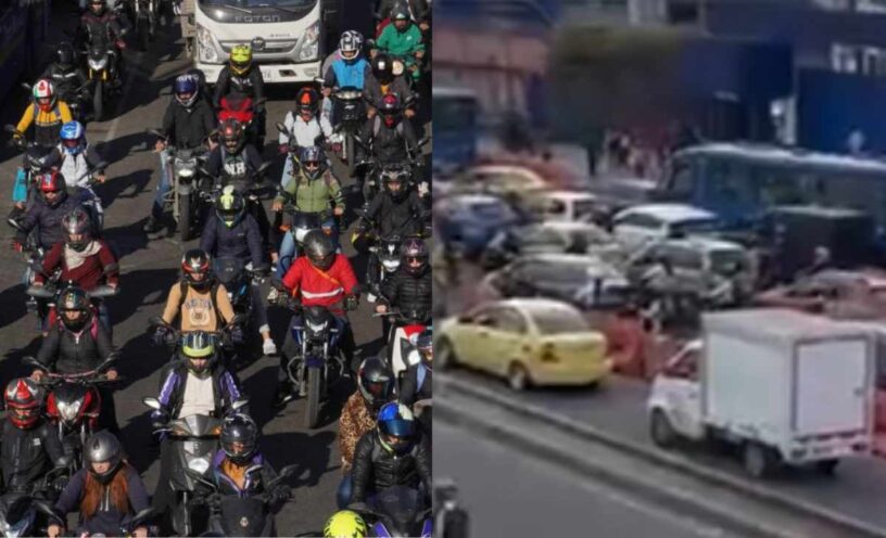 puntos de bloqueo y estaciones cerradas por paro de motociclistas