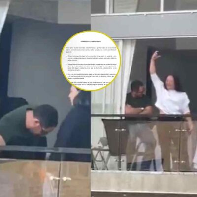 qué dijo la mujer que fue vista disparando al aire desde un balcón en Bogotá