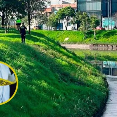 Víctima flotando en el río Bogotá