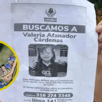 quién sería el responsable de la desaparición de la niña en Cajicá