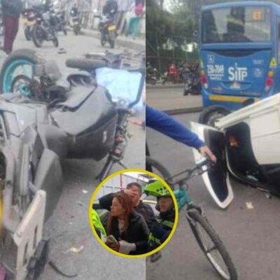 reacción de conductor al quitarle la vida a dos motociclistas en Bogotá