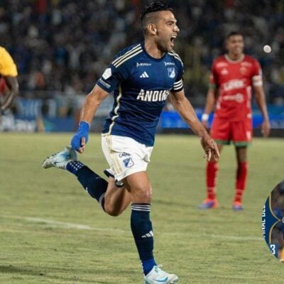 Reacción de Falcao a su primer gol con Millonarios