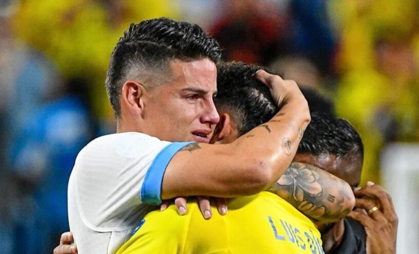 reacción de la hija de James al triunfo de la Selección Colombia.