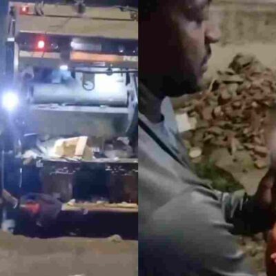 recolector de basura encontró a una bebé recién nacida en un contenedor de basura