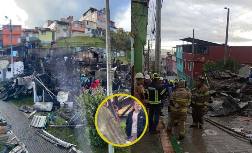 relato de la mujer que perdió su casa en un incendio en Bogotá