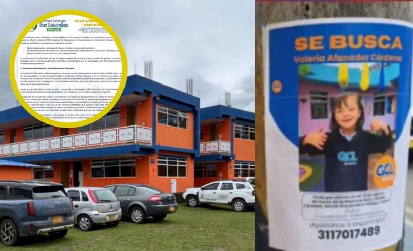 Respuesta del colegio a las acusaciones de manipulación de pruebas en la desaparición de la niña en Cajicá
