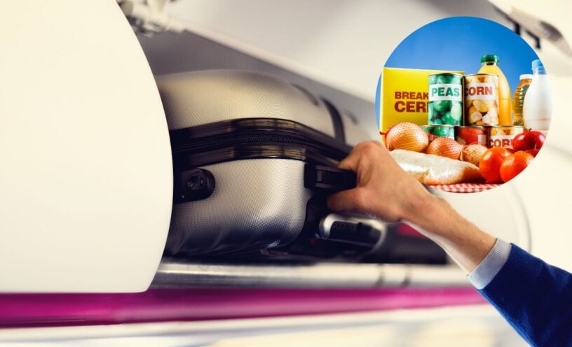 Se puede llevar alimentos en el equipaje de mano en el avión