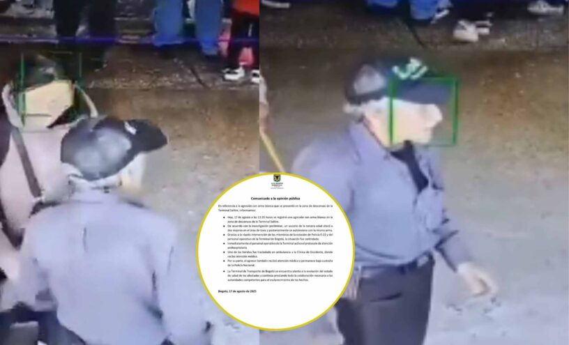 señor apuñaló a dos hombres en Terminal de transporte