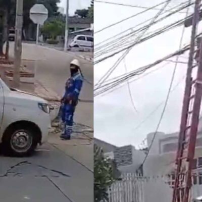 trabajador fue atacado con arma blanca por cortar servicio de la luz