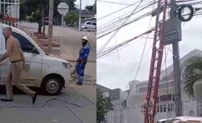trabajador fue atacado con arma blanca por cortar servicio de la luz