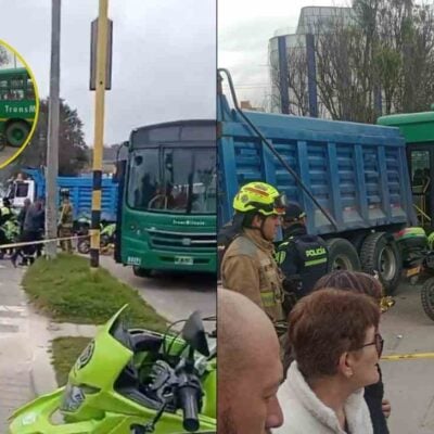 ccidente en Bogotá incluyó dos rutas escolares