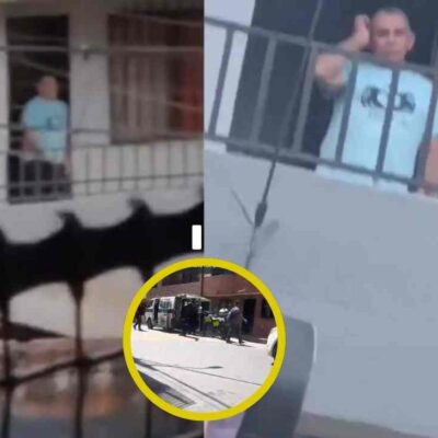 Un hombre realizando actos obscenos frente a niños