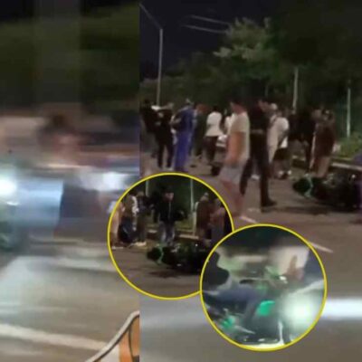 video captó el momento en que un motociclista perdió la vida durante unos piques ilegales