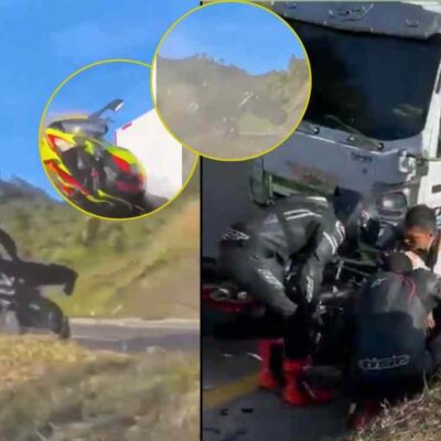 accidente en la vía Bogotá–Villeta quedó registrado en video