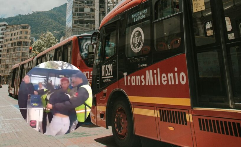 video de dos mujeres agarradas en TransMilenio