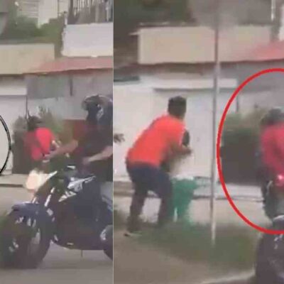 video de hombres en moto que amenazaron a un menor
