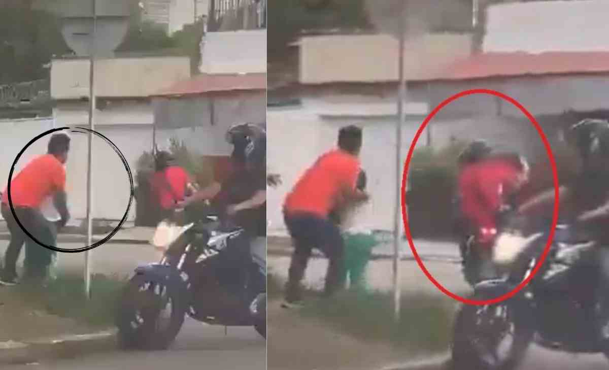 video de hombres en moto que amenazaron a un menor