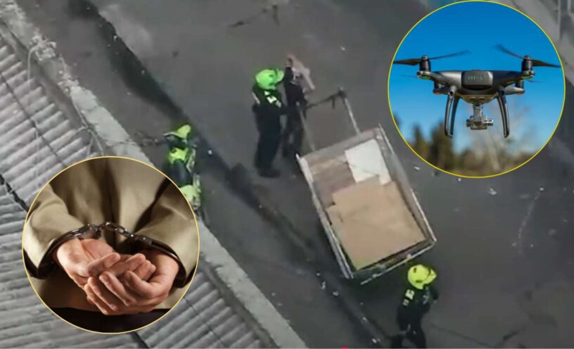 video de la captura de vendedor de drogas por medio de drones
