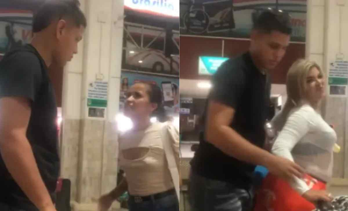 video de la mujer que encontró a su esposo con la amante en el terminal de transporte