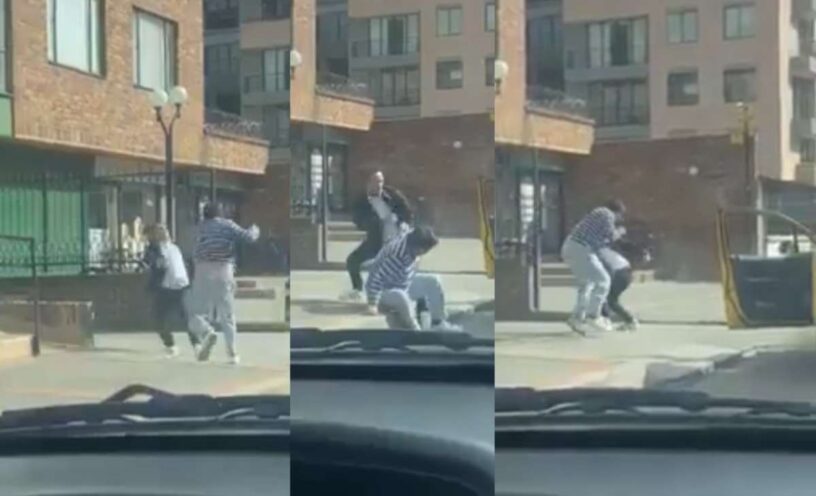 Video de la pelea entre 2 conductores en el barrio Cedritos de Bogotá