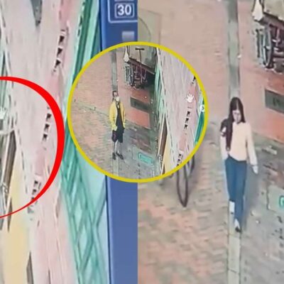 video de un hombre persiguiendo a niña hasta su casa