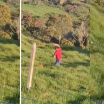 video de un hombre que golpeó a su hijo en Antioquia