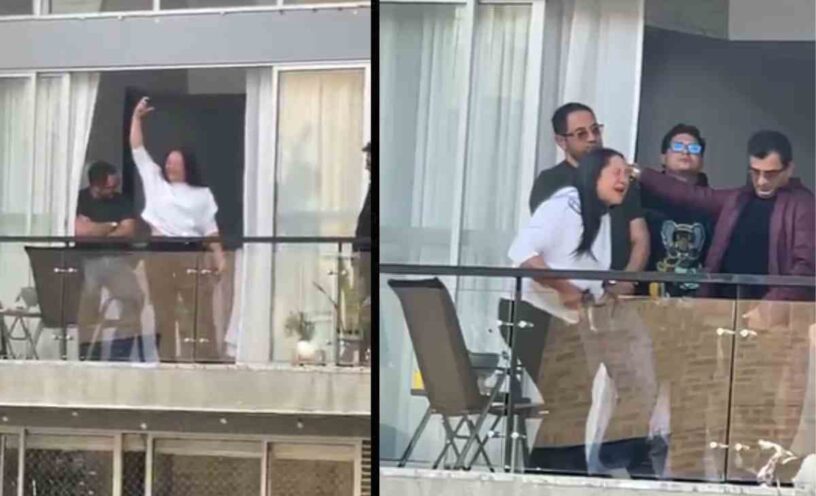 video de una mujer disparando desde un conjunto en Bogotá
