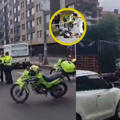 video del accidente en la avenida Boyacá entre una moto y una tractomula