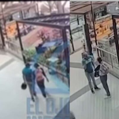 Video del hombre que apuñaló y golpeó a su exnovia en un centro comercial