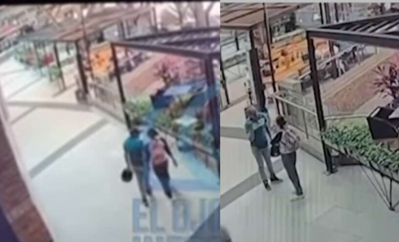 Video del hombre que apuñaló y golpeó a su exnovia en un centro comercial