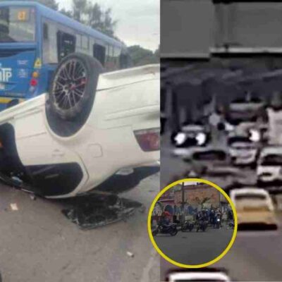 video del momento exacto del accidente en Bogotá el 31 de octubre