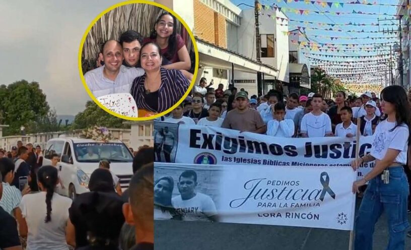 video del sepelio de la familia que falleció en la masacre de Aguachica