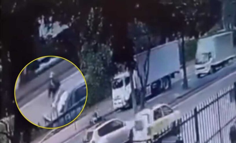 video en que detonan carro bomba en Cali